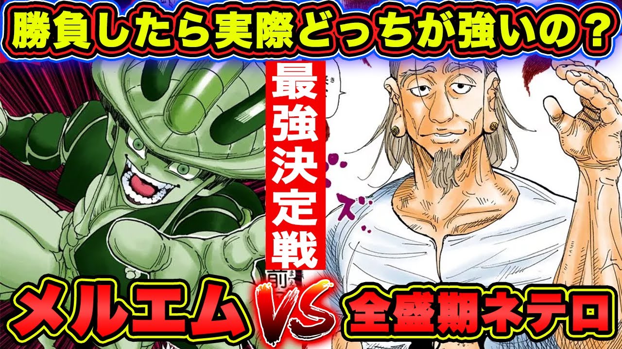 全盛期のネテロvsメルエム 世界最強はどっち？